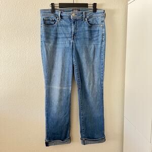 Nydj Womens Marilyn Straight Denim‎ Jeans Plus Sz 12 Basic Everyday Cuff Classic